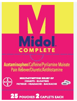 Midol complete Display 25ct $14.06